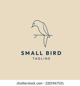 bird line art logo, icon and symbol,  vector illustration design