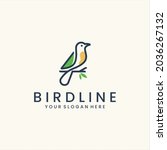 bird line art logo template
