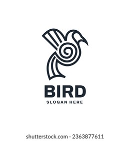 Vektorgrafik-Vektorgrafik des Bird-Line-Logos