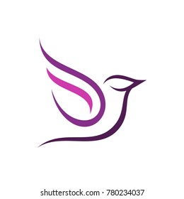 bird line art logo vector