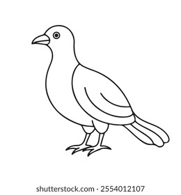 Bird line art silhouette image