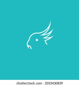 Bird Line Art. Simple Minimalist Logo Design Inspiration. Vector Illustration.