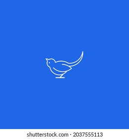Bird Line Art. Simple Minimalist Logo Design Inspiration. Vector Illustration.