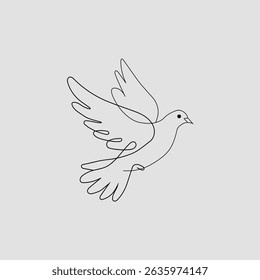 Bird line art vector design