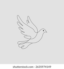 Design vetorial de arte de linha de pássaro