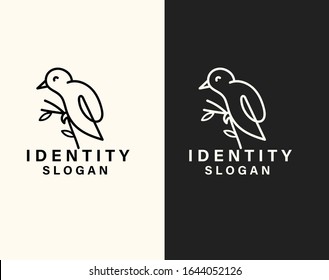 Bird line art vector graphics design illustration