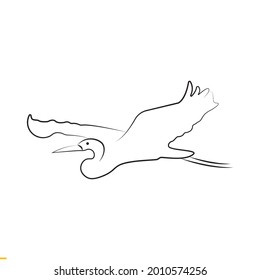 Bird Line Art vector Logo Design for Business and Company