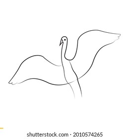 Bird Line Art vector Logo Design for Business and Company