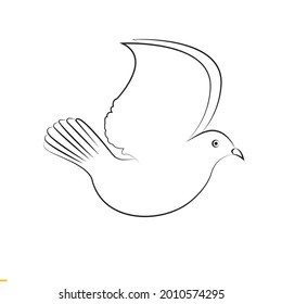 Bird Line Art Vector logo Design for Business and Company