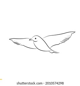 Bird Line Art Vector logo Design for Business and Company