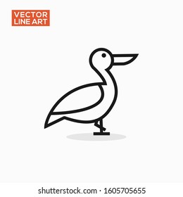 Bird line art verctor clean and simple