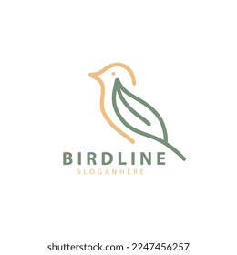 Inspiración en el logotipo de diseño creativo de la línea de aves