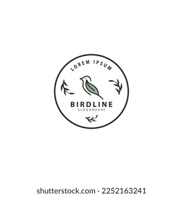 Bird line creative design logo template inspiration