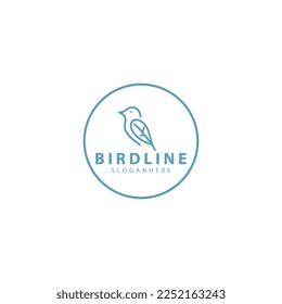 Bird line creative design logo template inspiration