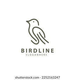 Bird line creative design logo template inspiration