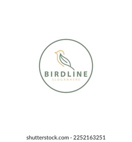 Bird line creative design logo template inspiration
