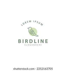 Bird line creative design logo template inspiration
