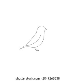 Bird Line Drawing Vector Illustration