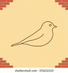 bird line icon 