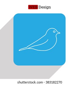 bird line icon 