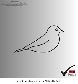 bird line icon 
