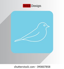 bird line icon 