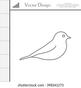 bird line icon 