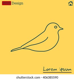bird line icon 