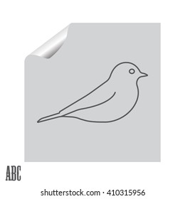 bird line icon 
