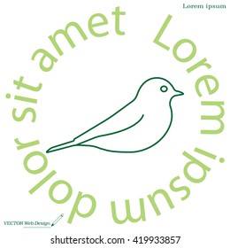 bird line icon 