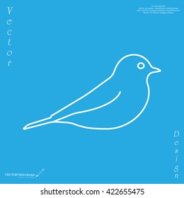 bird line icon 