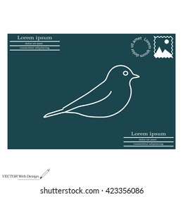 bird line icon 