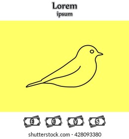 bird line icon 