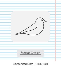 bird line icon 