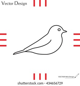 bird line icon 