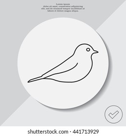 bird line icon 