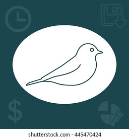 bird line icon 