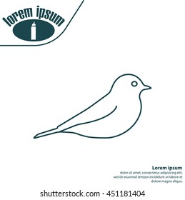 bird line icon 