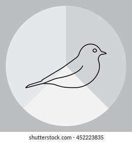bird line icon 