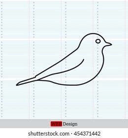 bird line icon 