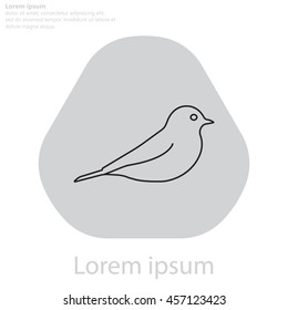 bird line icon 