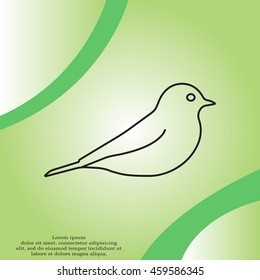 bird line icon 