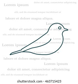 bird line icon 