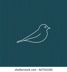 bird line icon 