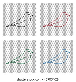bird line icon 