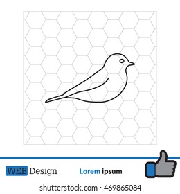 bird line icon 