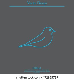 bird line icon 