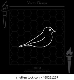 bird line icon 