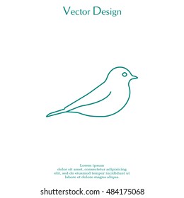 bird line icon 