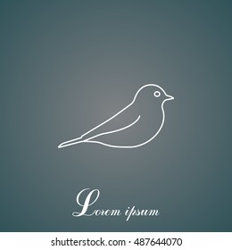 bird line icon 